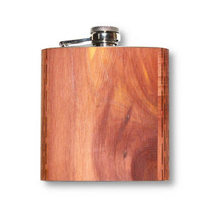 Wooden Hip Flask - 6 oz Stainless Steel