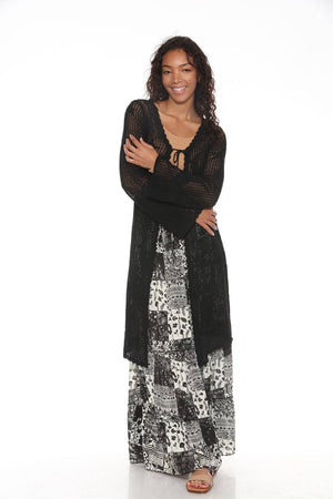Celestial Crochet Longline Cardigan