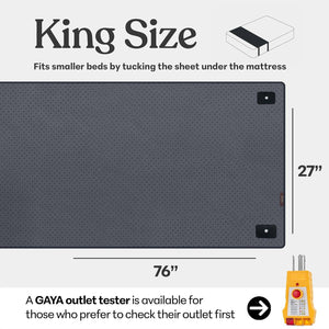King Gray Grounding Mat for Bed