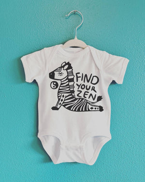Zen Zebra Baby Bodysuit