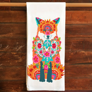 Fox floral cotton apron