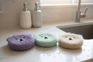 Good New Bears Scrubby Set – Cute Dish Scrubbers (3-Pack)