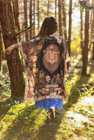 Lionheart Bohemian Goddess Starduster Kimono with botanicals