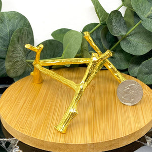 Large Gold Metal Stick Sphere Holder