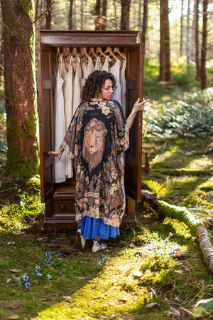 Lionheart Bohemian Goddess Starduster Kimono with botanicals