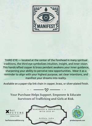 Manifest and Third Eye Charm Necklace - Made By Survivors