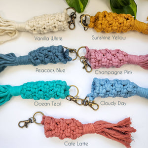Macrame Lip Balm Holder Keychain