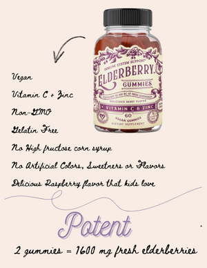 Elderberry Gummies with Zinc and Vitamin C, 60 Count
