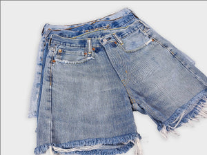 Mid-Rise Upcycled Levi's Shorts - Original