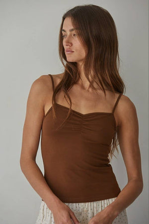 Knit Cotton Spandex Jersey V-Neck Cami Top