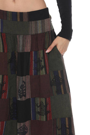 Maxi Patchwork Skirt