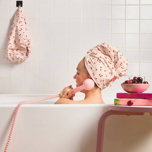 XL Hair Towel Wrap - Cherry Print