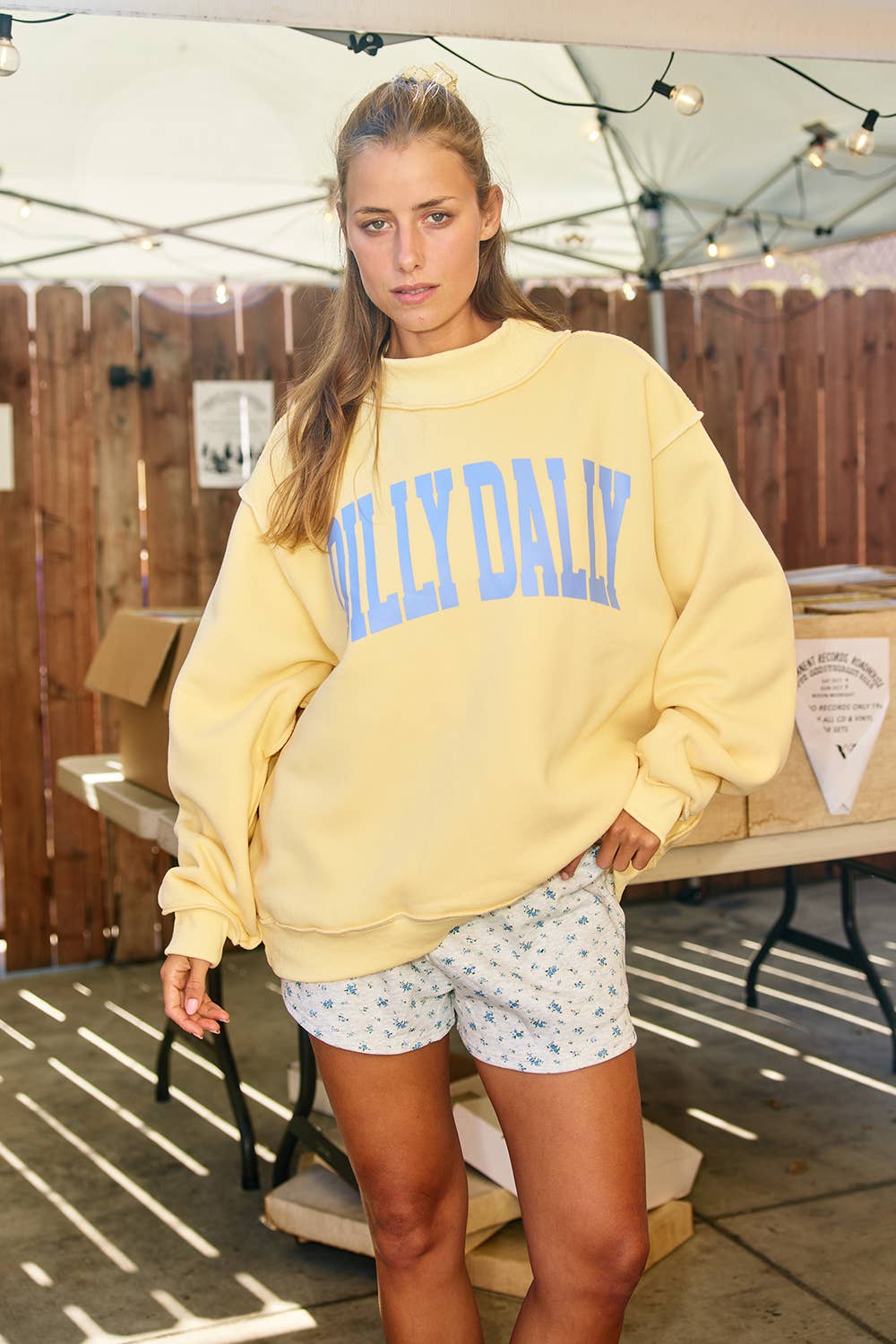 Dilly Dally Reversible Mockneck Sweatshirt