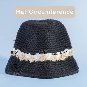 Crochet Bucket Hat With Contrast Band