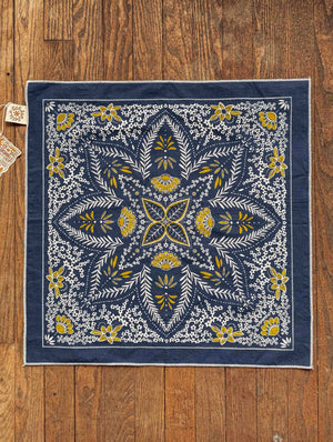 Boho Cotton Handmade Bandana Headscarf – Sargasso Sea Meadowwheel