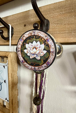 Charmed Lotus Tambourine Wall Art - Sandalwood