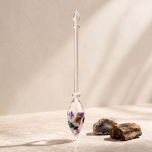 Gemstone Vial Five Elements – Amethyst, Chalcedony & Rose Quartz