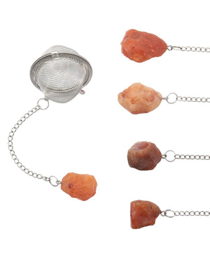Raw Carnelian Crystal Tea Infuser