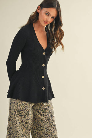 V-Neck Hourglass Sweater Cardigan