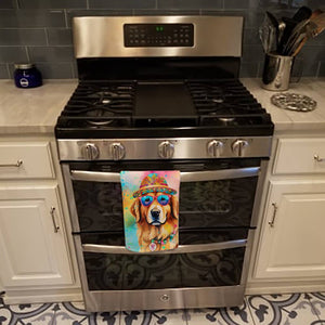 Golden Retriever Hippie Dawg Kitchen Towel