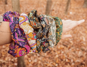 Boho Oversized Recycled Silk Scrunchie