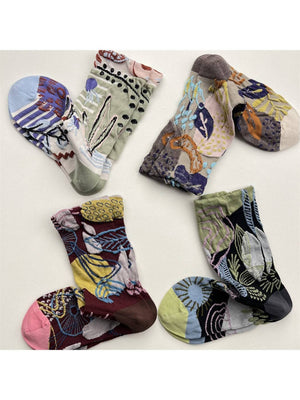 Rufia - Abstract Botanical Crew Socks