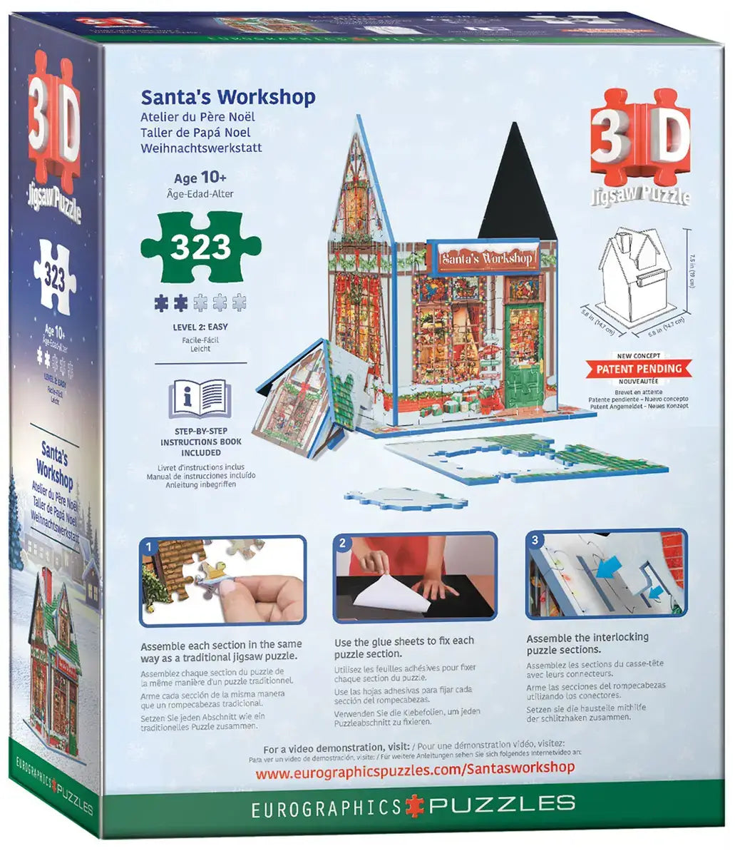 Santa's Workshop 3D Puzzle, 323 Pieces