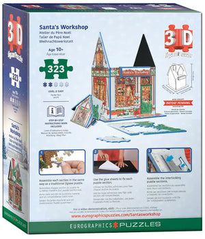Santa's Workshop 3D Puzzle, 323 Pieces