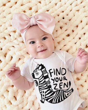 Zen Zebra Baby Bodysuit