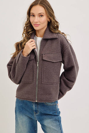 Textured Bomber Jacket