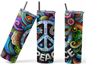Psychedelic Peace 20oz Skinny Tumbler