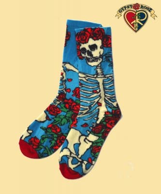 Grateful Dead Bertha Skull and Roses Socks