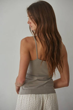 Knit Cotton Spandex Jersey V-Neck Cami Top