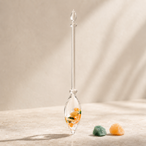 Gemstone Vial Happiness – Jade, Orange Calcite & Carnelian