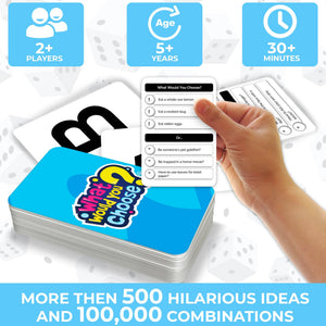 What Would You Choose Kids & Family Card Quiz Game