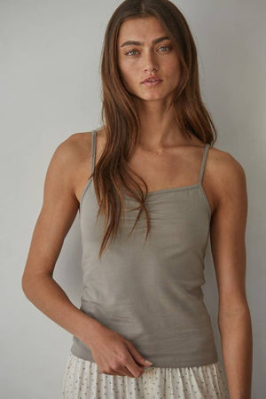 Knit Cotton Spandex Jersey V-Neck Cami Top
