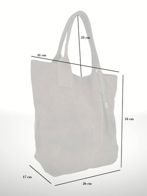 Marely Suede Leather Tote Bag