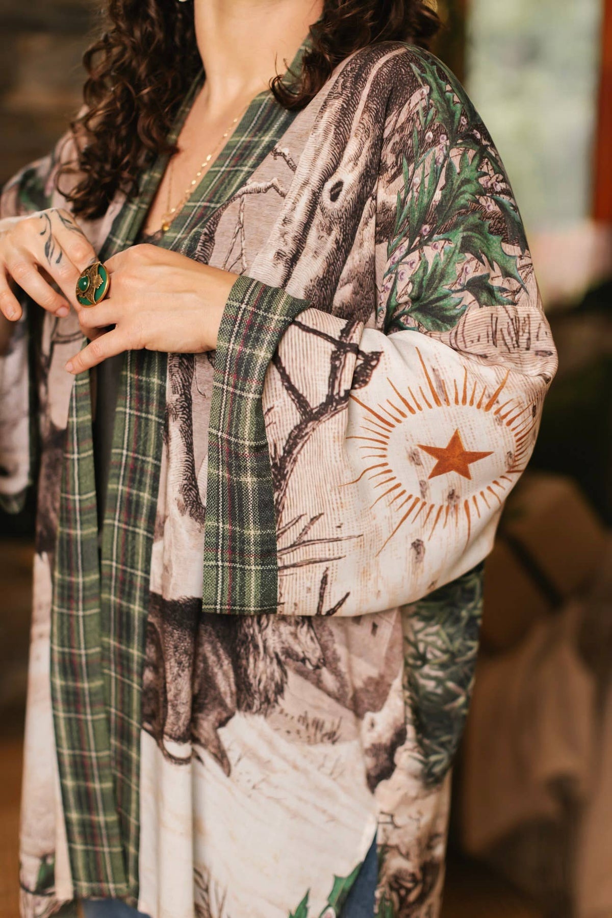 Winter Wish Christmas Matinée Duster Kimono