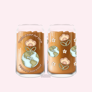 Take Care Of Her Earth Glass Cup