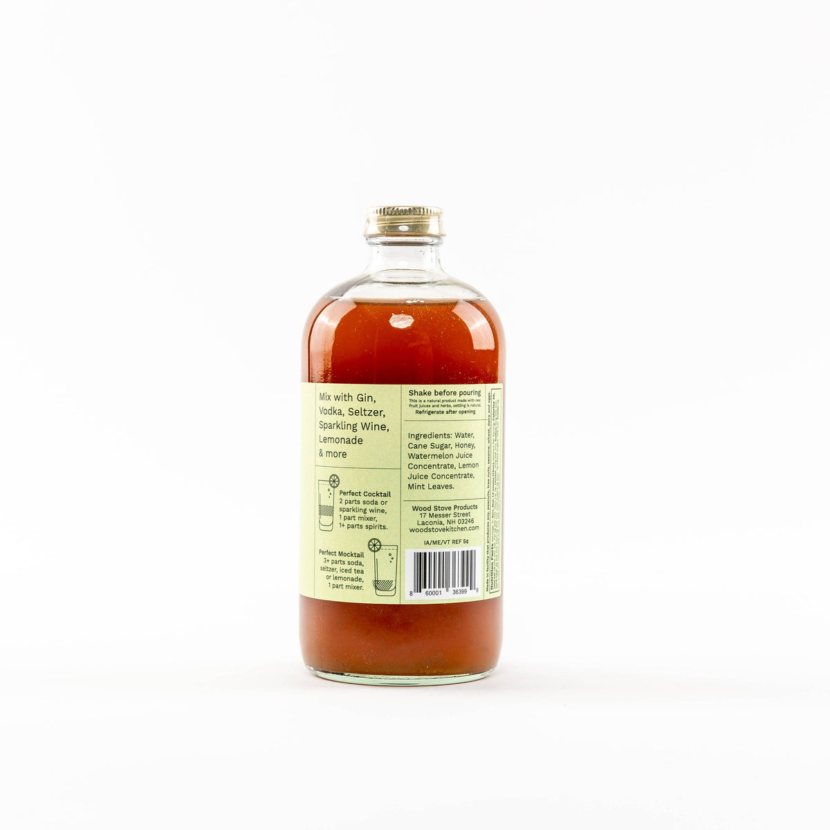 Watermelon & Mint Cocktail and Mocktail Mixer 16 fl oz