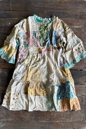 Patchwork Sunrise Tunic - Tea Stain