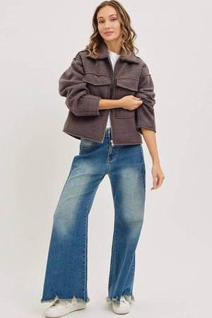 Textured Bomber Jacket