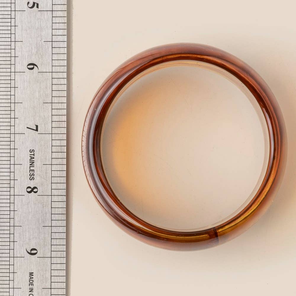 Transparent Resin Bangle Bracelet