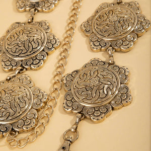 Ornate Weave Hexagon Chain Belt