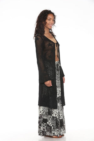 Celestial Crochet Longline Cardigan