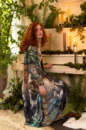 Theatre of Dreams Opera Duster Kimono Robe - Deer and Forest