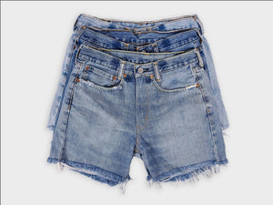 Mid-Rise Upcycled Levi's Shorts - Original