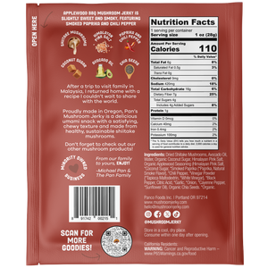 Pan's Mushroom Jerky - Applewood BBQ 1 oz. Single Serving