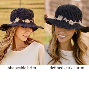 Fleur Noir Sun Hat UPF 35