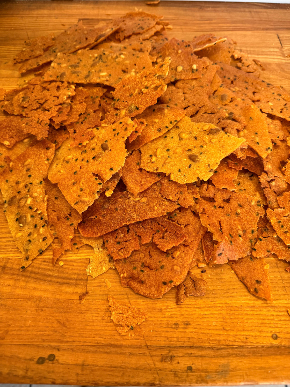 Organic Seeded Sourdough Crackers Scratch - made in house